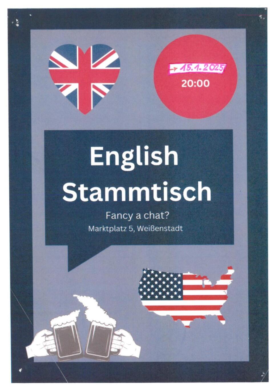 Eng­lisch Stamm­tisch – entfällt